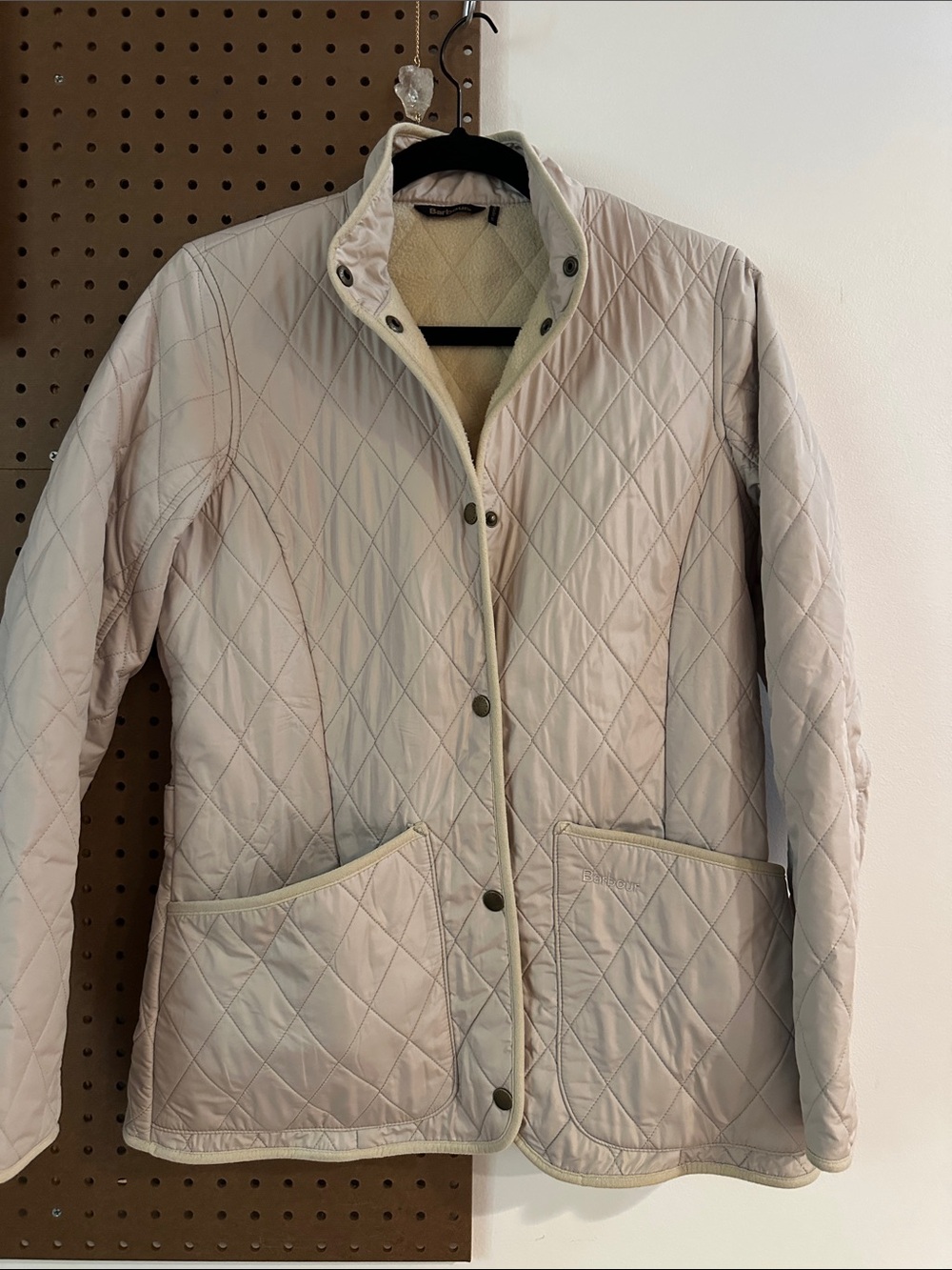 Barbour Quilted Cream Beige Lightweight Jacket